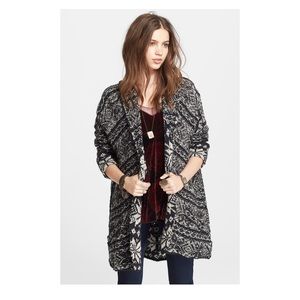 Free People Hidden Snowflake Long Cardigan